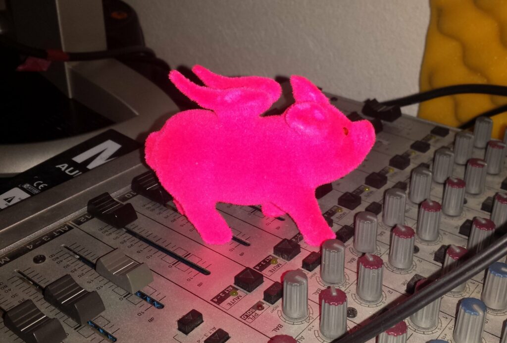 Klein, fein, mein: Schwein, So solls sein.